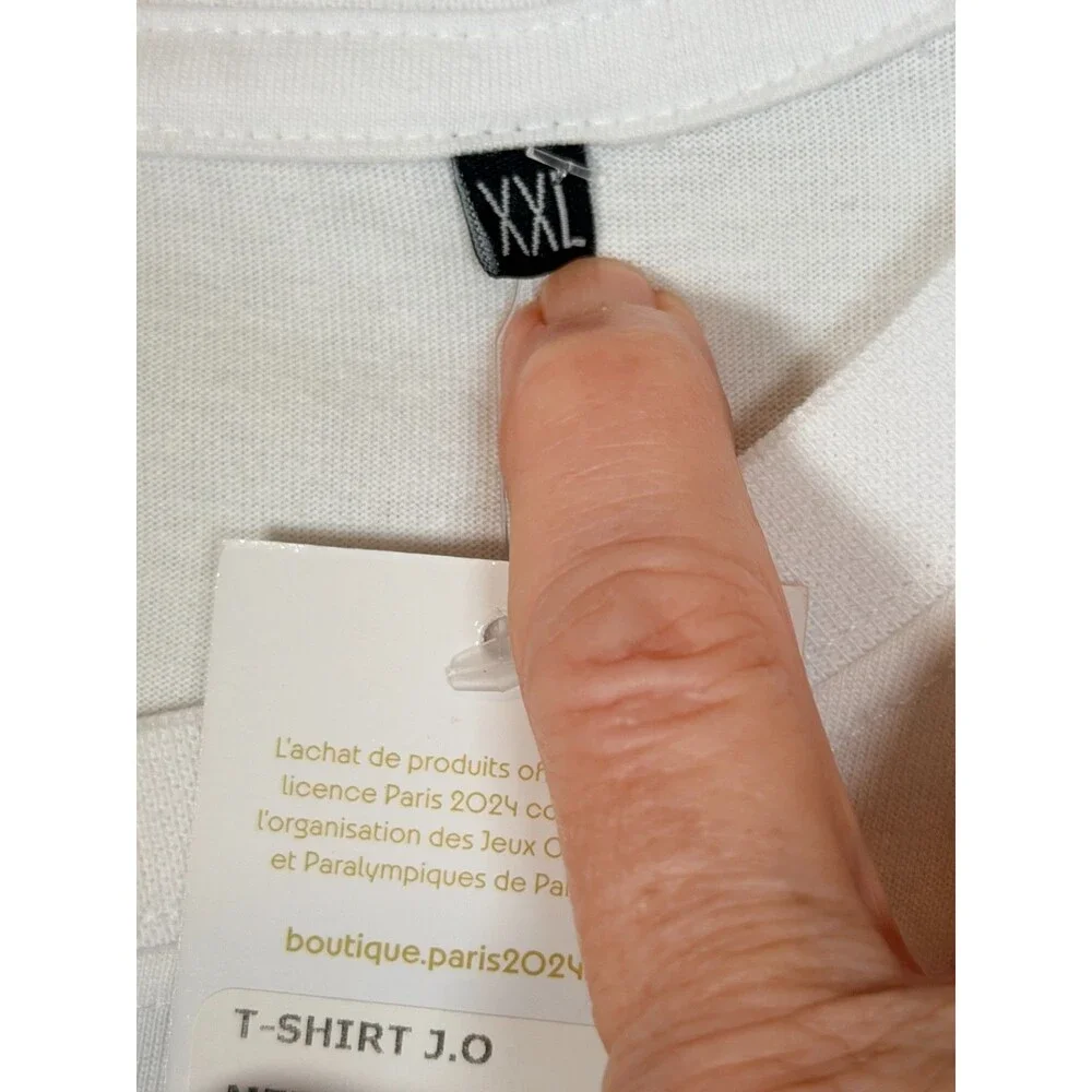 Paris 2024 Olympics T-Shirt Men's Size 2XL Torch White